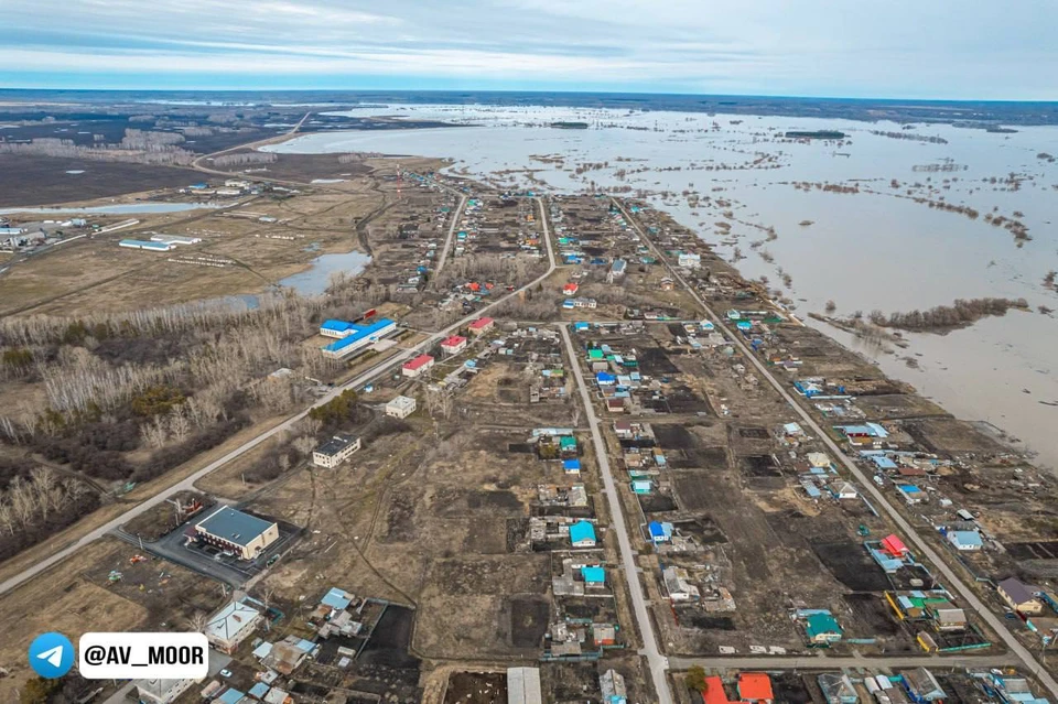 За сутки уровень воды в реке Ишим в Тюменской области увеличился больше чем на 3 метра