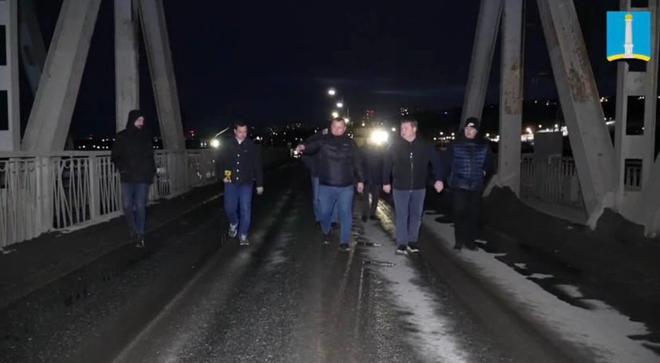 Ремонтные работы на Императорском мосту ФОТО: скрин с видео администрации Ульяновска