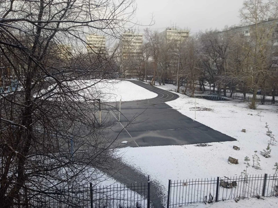 Ночью в Кемерове выпал снег.