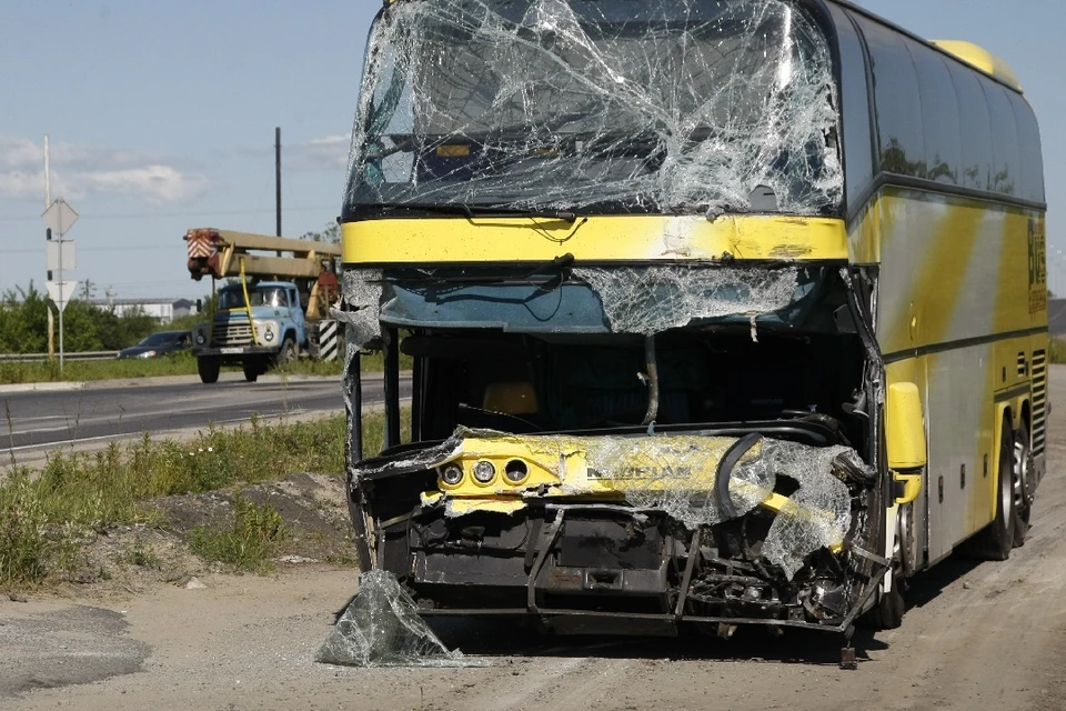 В Алтайском крае перевернулся автобус с пассажирами