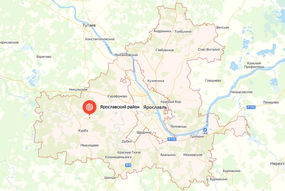 Ярославский район станет муниципальным округом. Фото: Яндекс.Карты