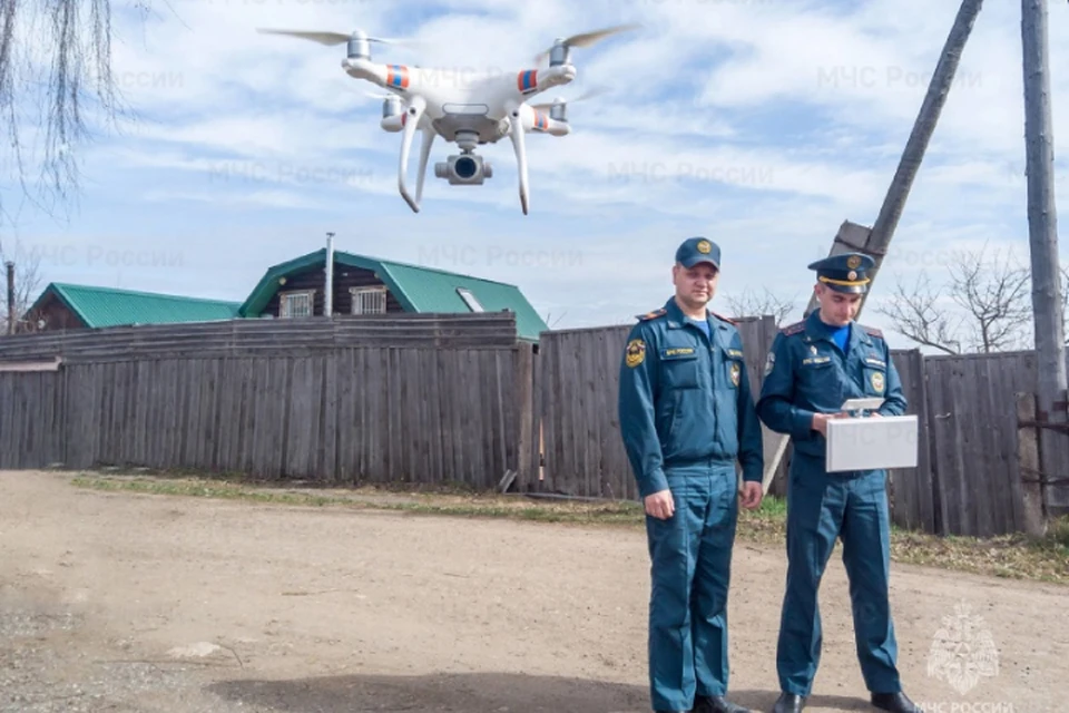 Квадрокоптер помогает выявить места разведения костров. Фото: ГУ МЧС по Кировской области