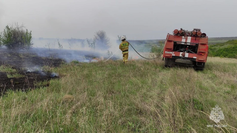 В ЛНР тушили природные пожары. Фото - тг-канал МЧС республики