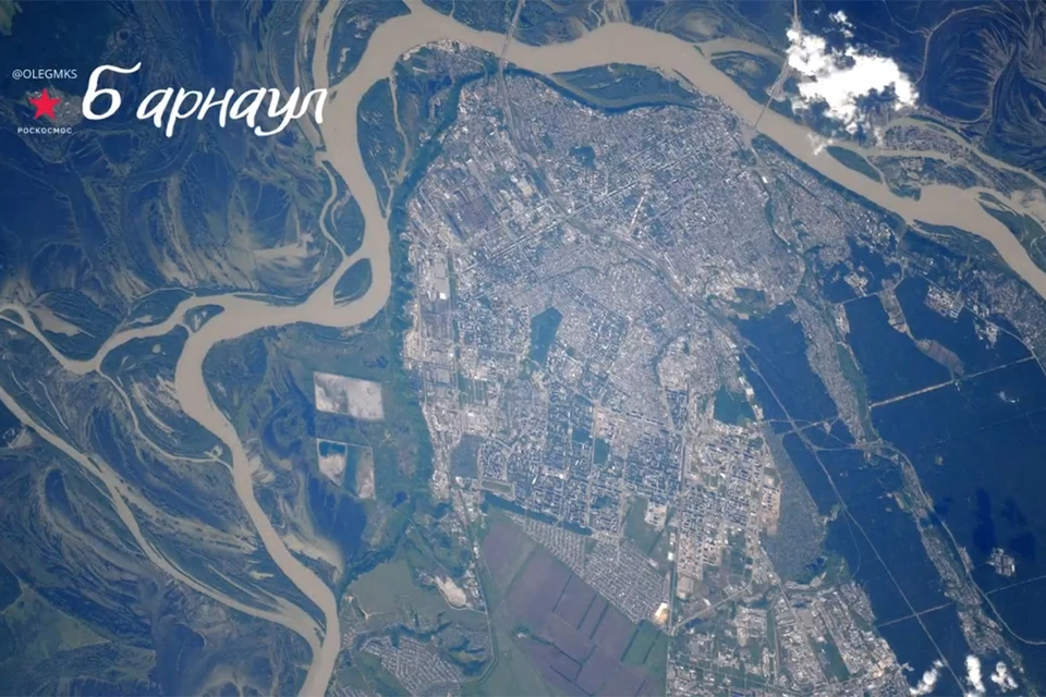 Барнаул из космоса. Фото: Олег Артемьев