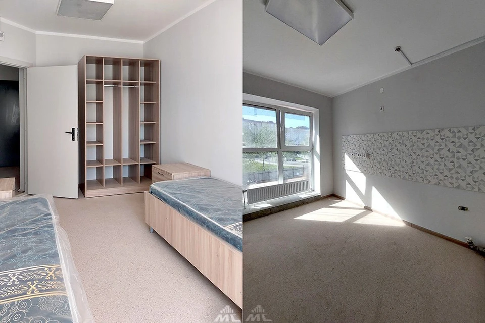 БГУФК показал, как выглядят комнаты в новом общежитии в Минске. Фото: телеграм-канал «Минскстрой»