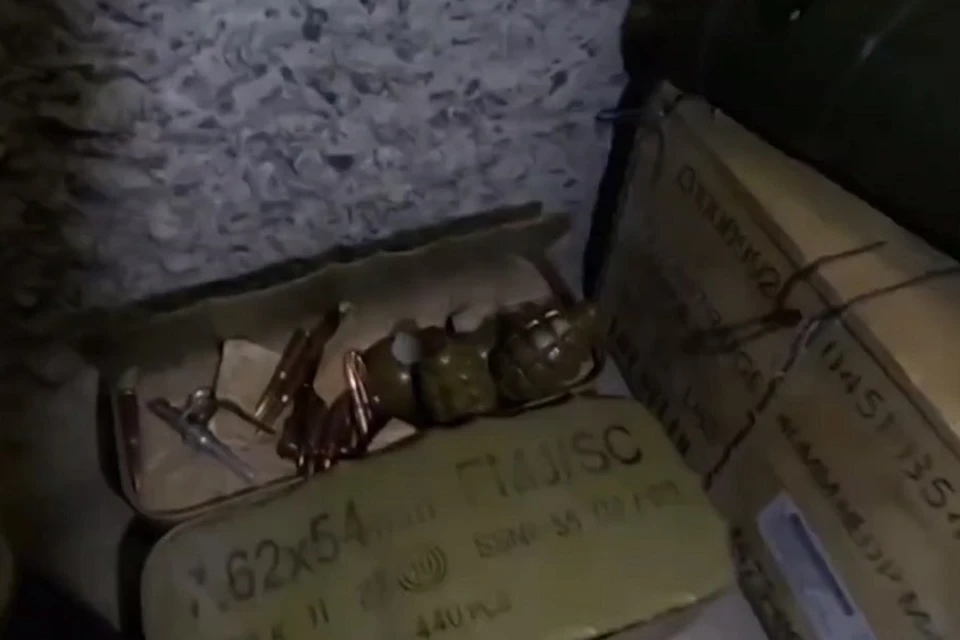 В пригороде Авдеевки обнаружили заминированный схрон с иностранным вооружением. Фото: Пушилин/ТГ