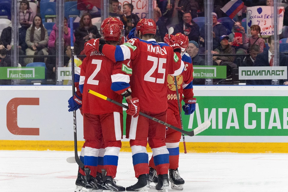 Сборная России выиграла у сборной Белоруссии на прошедшем в Туле матче со счетом 6:2