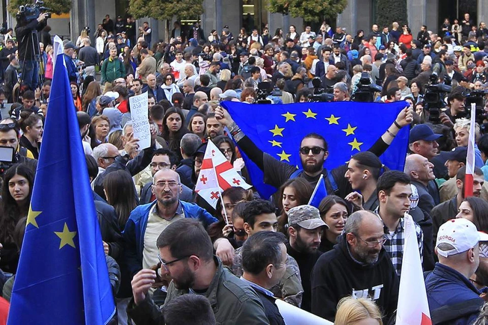 Протесты в Грузии не утихают (Фото: соцсети).