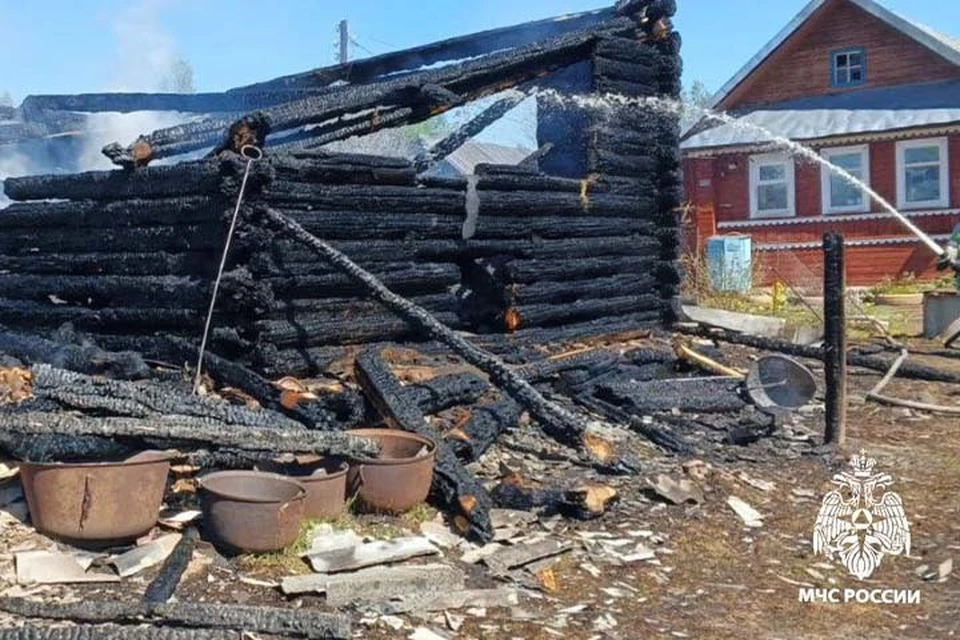 В Тверской области сгорели два дома в деревне Фото: ГУ МЧС России по Тверской области