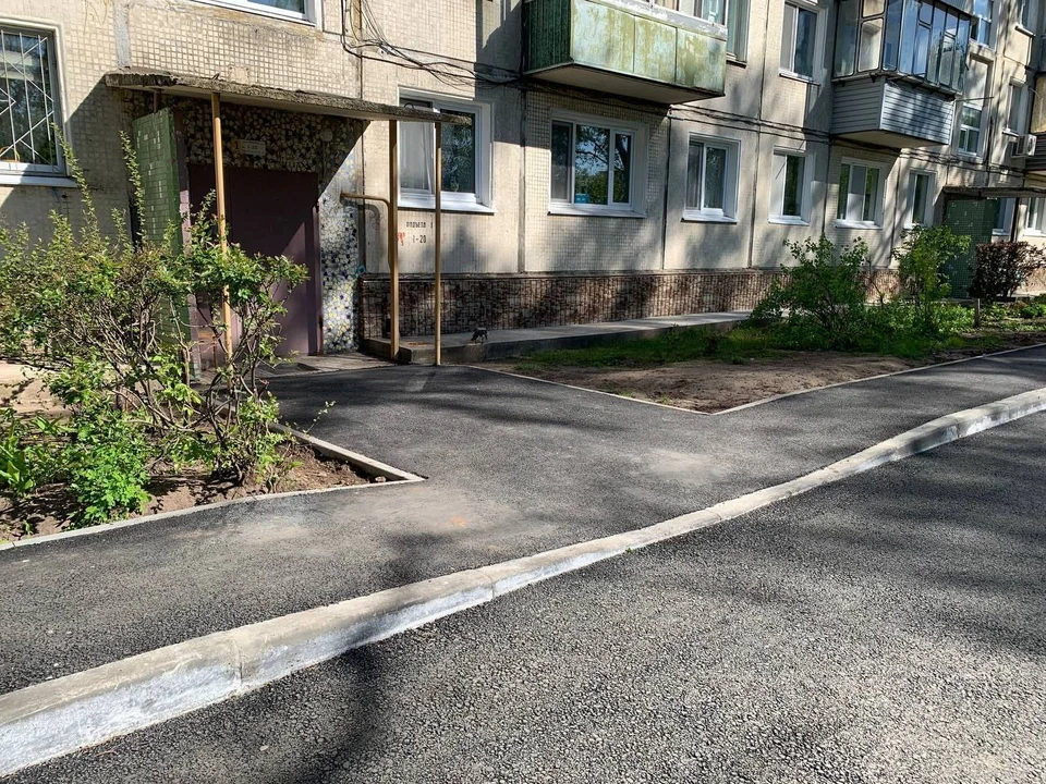 Дворы в Ульяновске благоустраивают по нацпроекту «Жилье и городская среда». Фото телеграм-канал Александра Болдакина