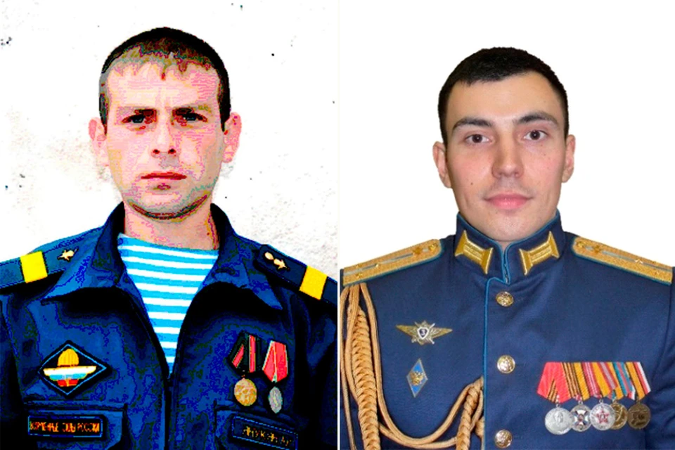 Гвардии старший сержант Андрей Янукян и старший лейтенант Артур Мухгалиев