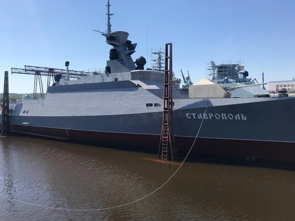 В Татарстане спустили на воду ракетный корабль «Ставрополь». Фото: администрация Ставрополя