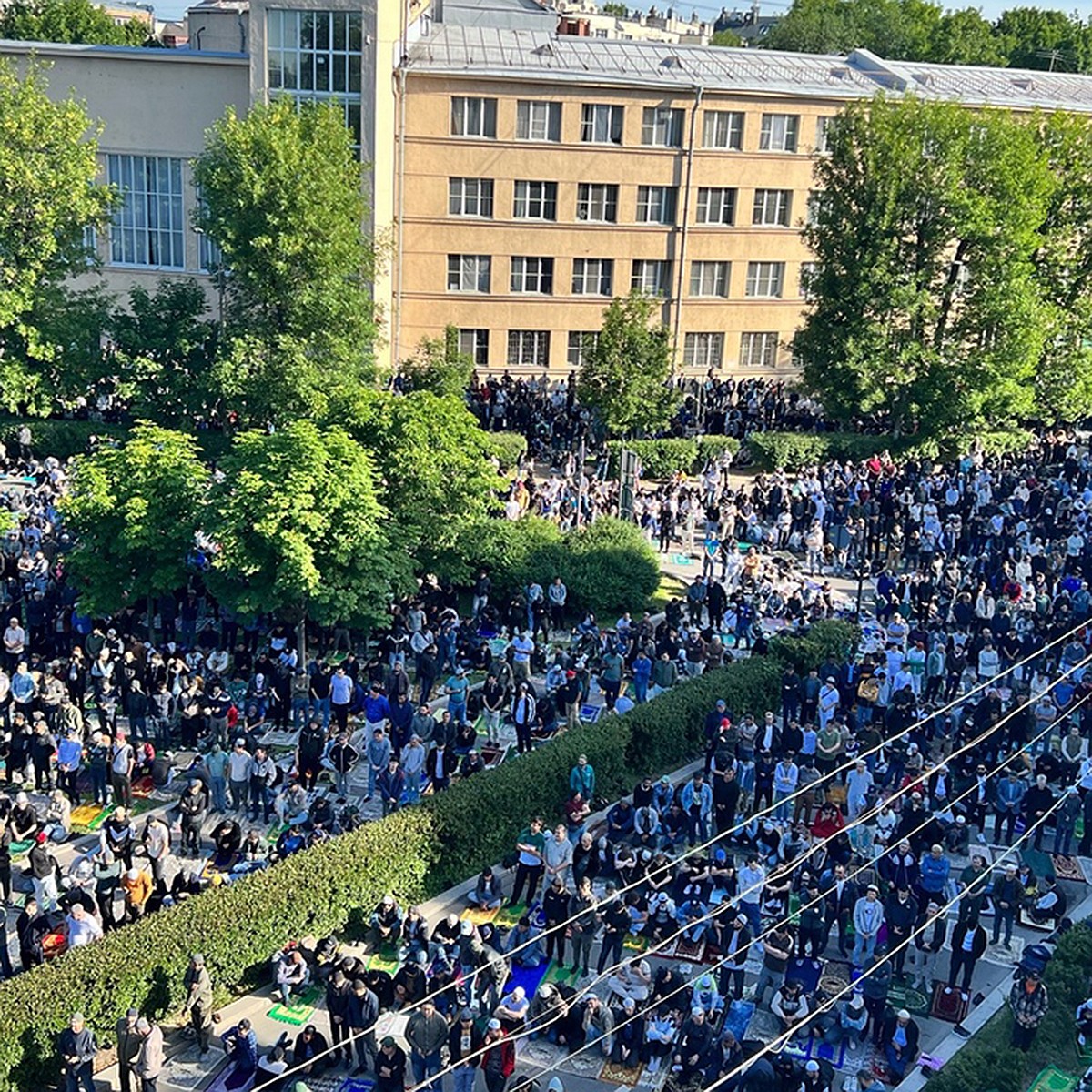 120 тысяч человек пришли на праздничную молитву в Соборную мечеть  Петербурга - KP.RU