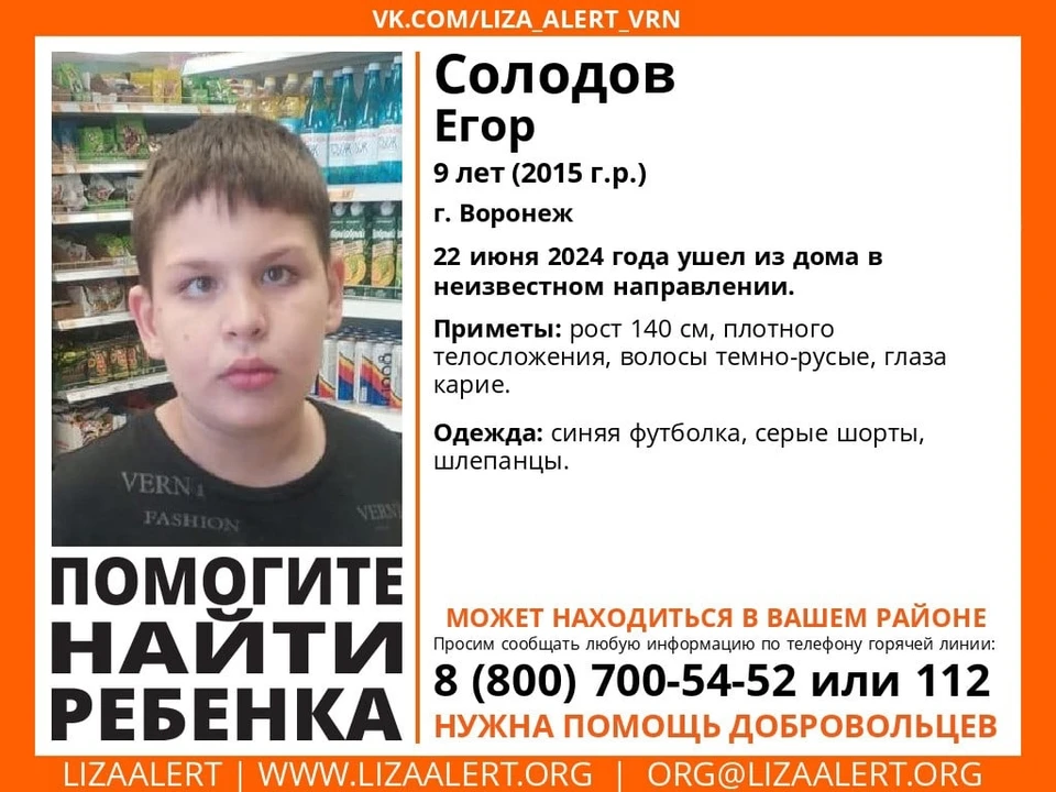 Фото со страницы сообщества " Поисковый отряд "ЛизаАлерт" Воронежской области" в "ВК"