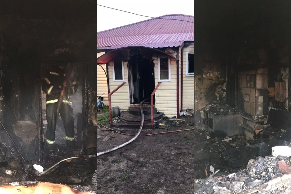 Пожарные потушили огонь