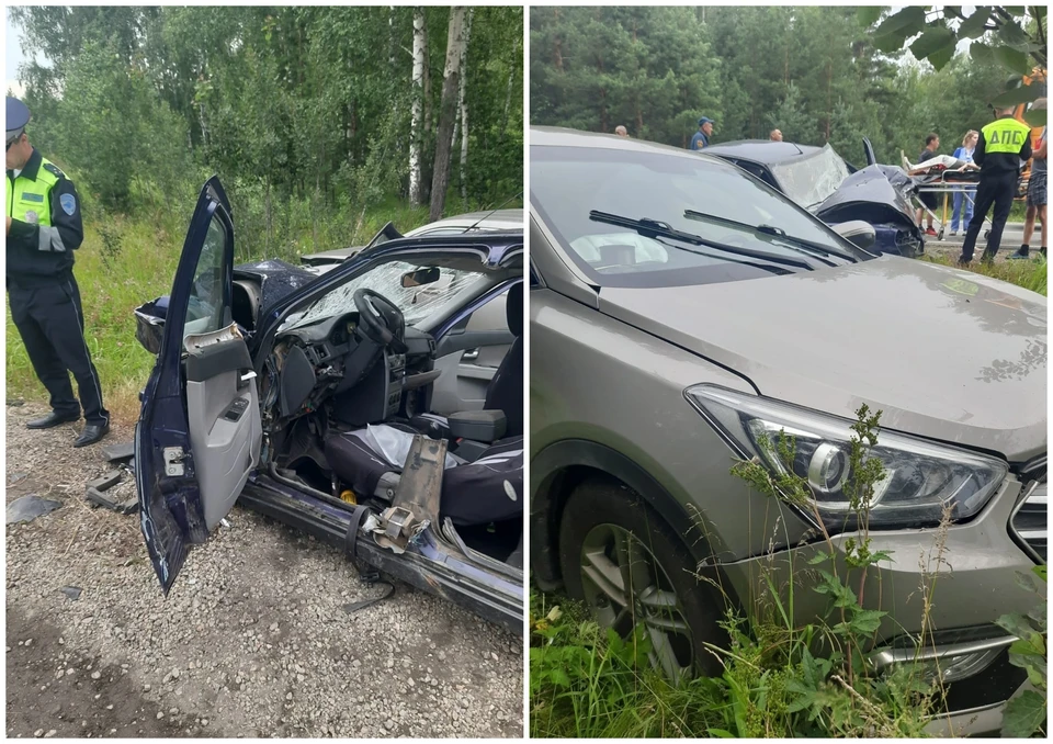 Водитель Lada Priora выехал на обгон. Фото: ГАИ Челябинской области