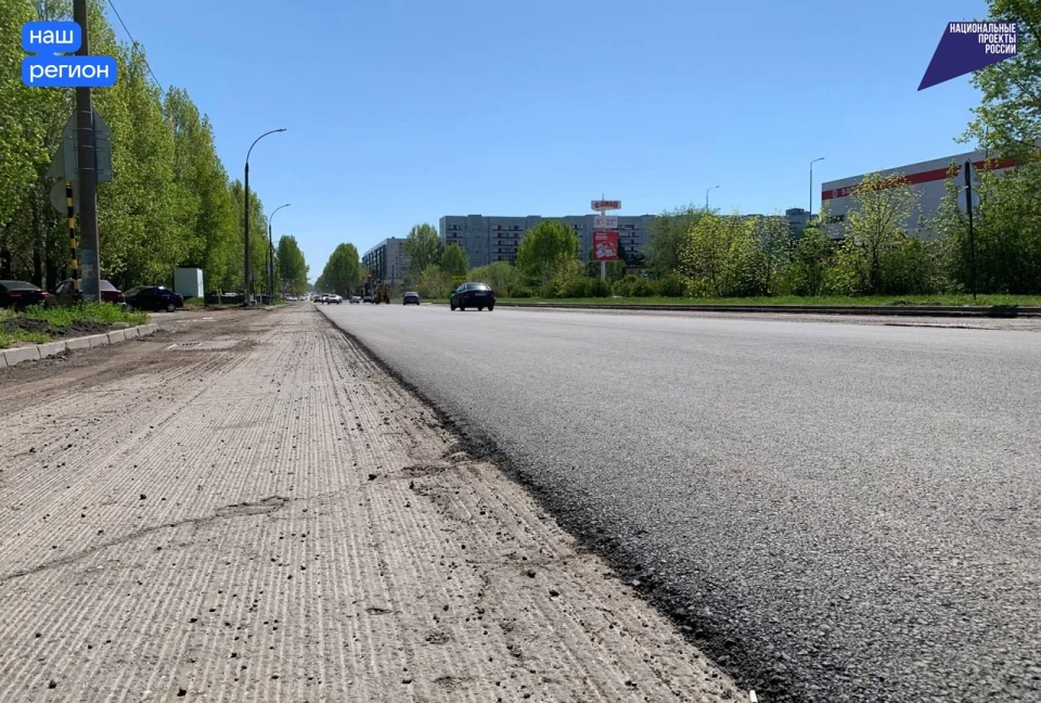В Заволжье капитально ремонтируют участок проспекта Генерала Тюленева. Фото ПУЛ73