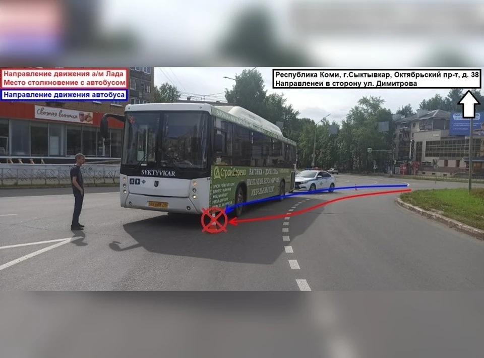 В Сыктывкаре произошло два ДТП с участием автобусов: есть пострадавшие.