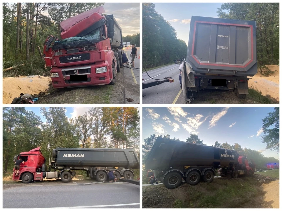 Водителя большегруза медики осмотрели на месте