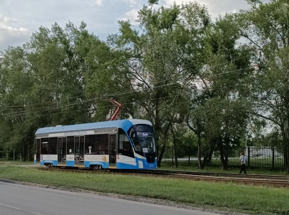 В Ульяновске временно остановлено движение трамваев по ходу на микрорайон «Огни Севера». Фото телеграм-канал Трамвайные хроники