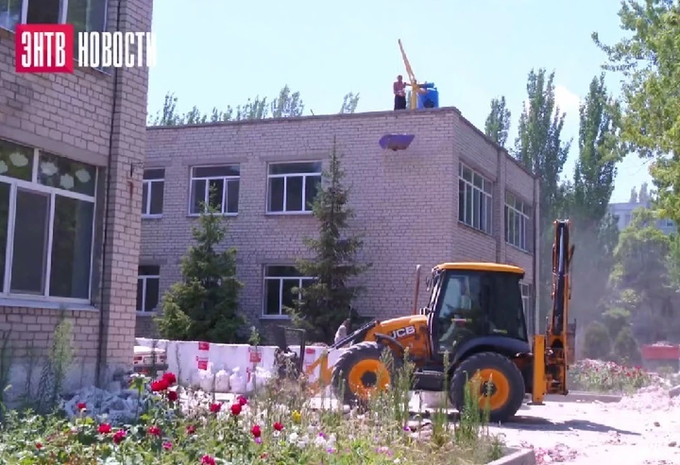 В Энергодаре Запорожской области 1 августа стартовал капитальный ремонт детского садика "Светлячок". ФОТО: скриншот из видео ЭНТВ