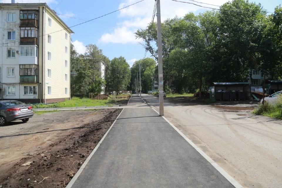 Протяженность тротуара составила 400 метров