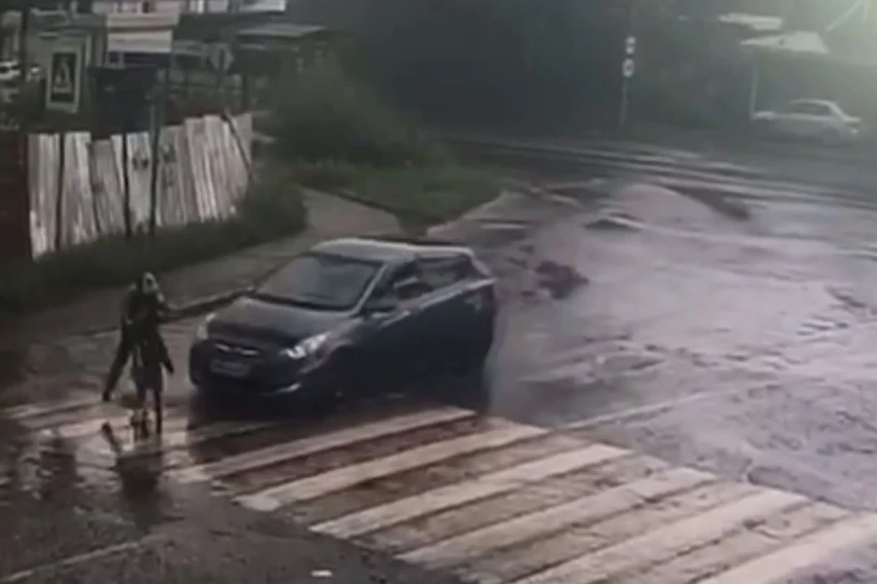 Скриншот: видео ГИБДД по Красноярскому краю