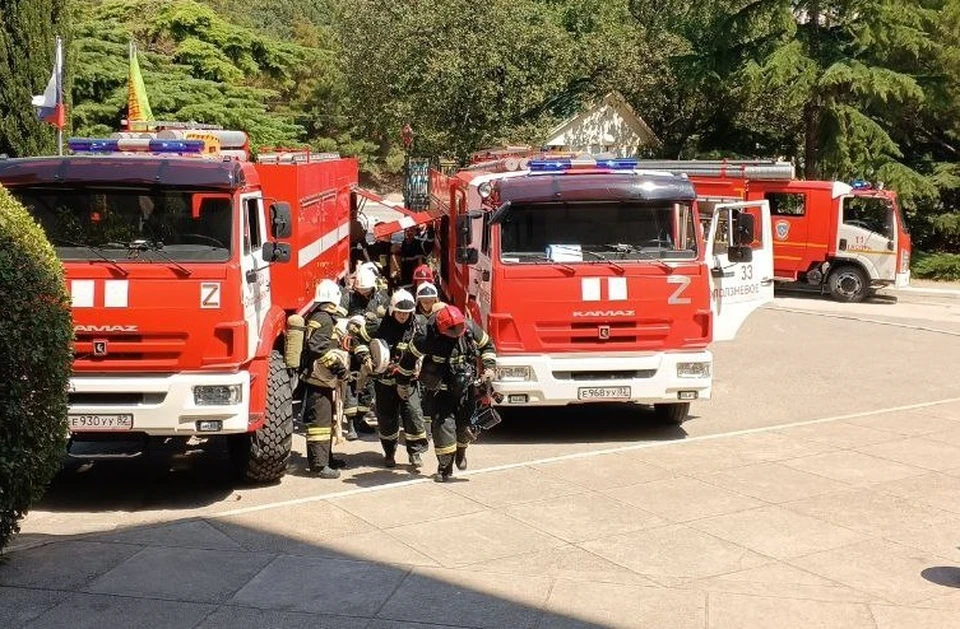 Усилиями спасателей пожар в Чернышево удалось ликвидировать за час. Фото: МЧС Крыма