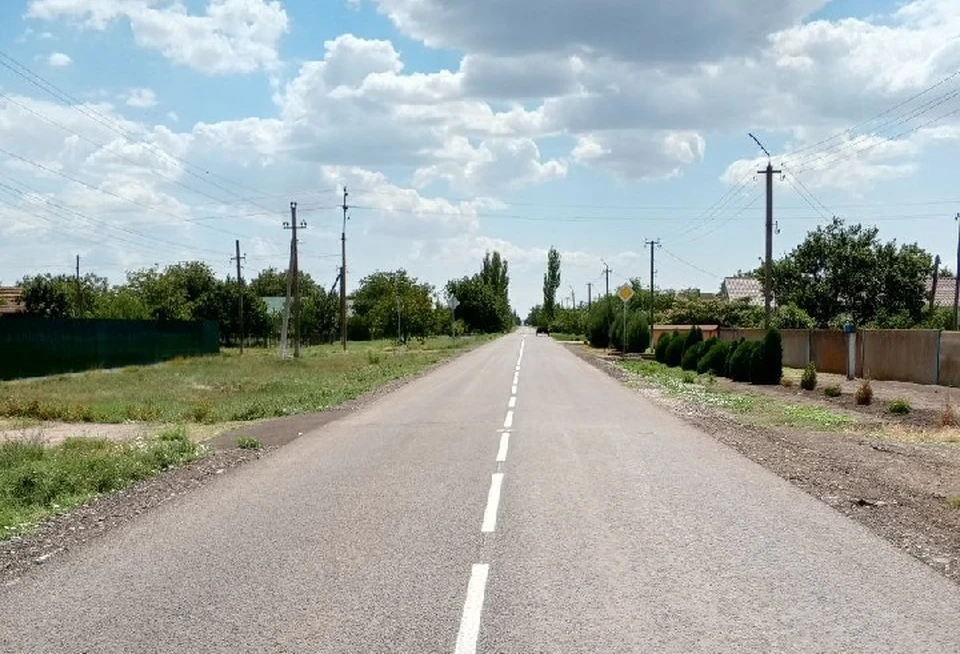 В селе Александровка Херсонской области закончился ремонт дороги. ФОТО: минтранс ХО