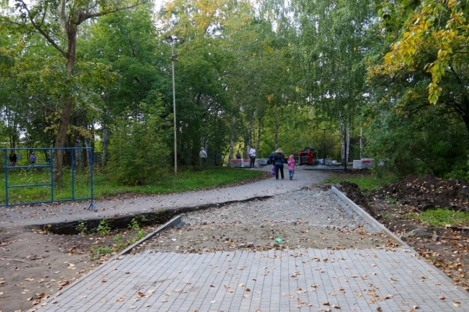 В парке идет благоустройство