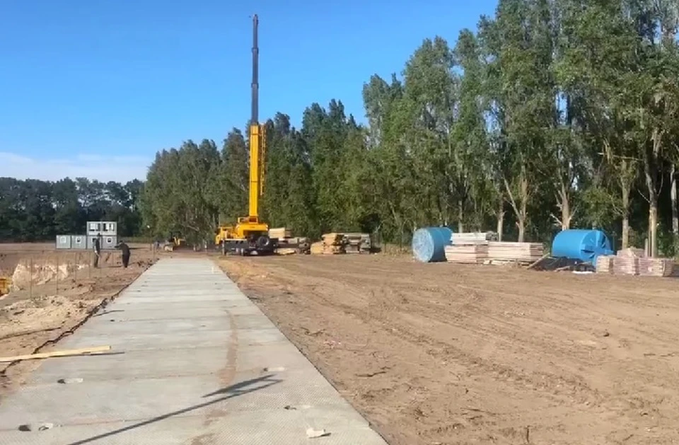 В Запорожской области во всю идет строительство областной детской больницы. ФОТО: скриншот из видео Евгения Балицкого