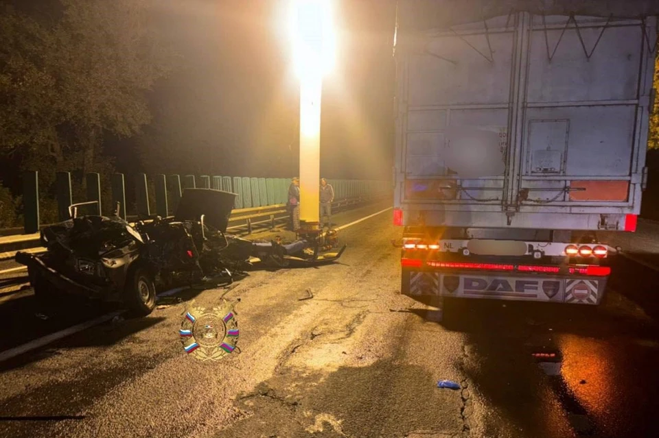 Водитель легковушки погиб Фото: пресс-служба УГИБДД ГУ МВД РФ по Краснодарскому краю