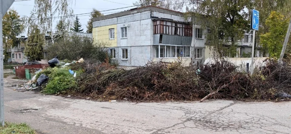 Возле дороги в Калуге образовалась свалка