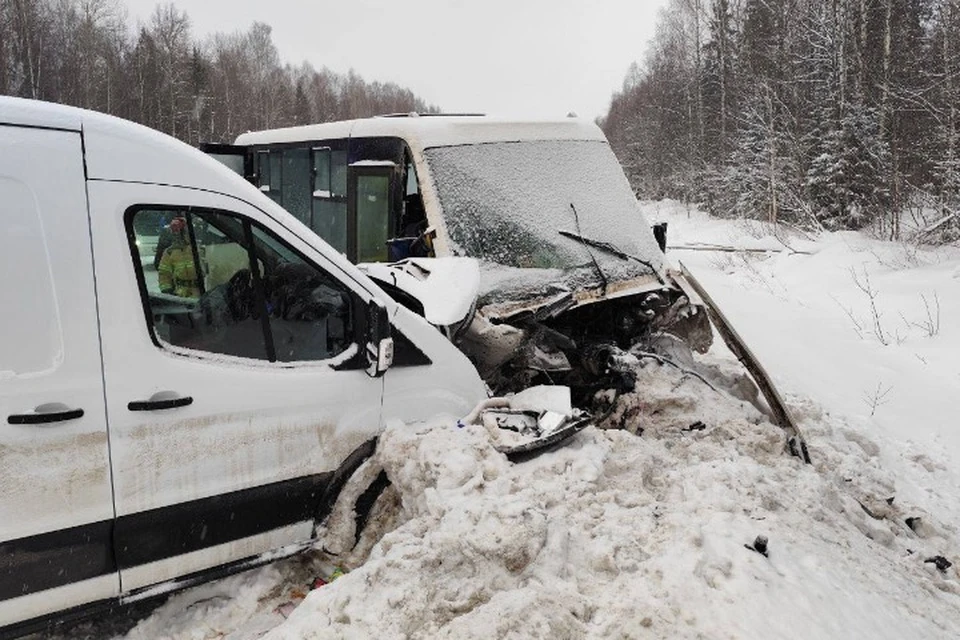 С места аварии в больницы увезли 7 человек. Фото: Госавтоинспекция Удмуртии