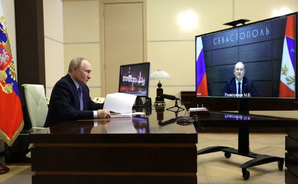 Встреча прошла в формате видеоконференции. Фото: kremlin.ru