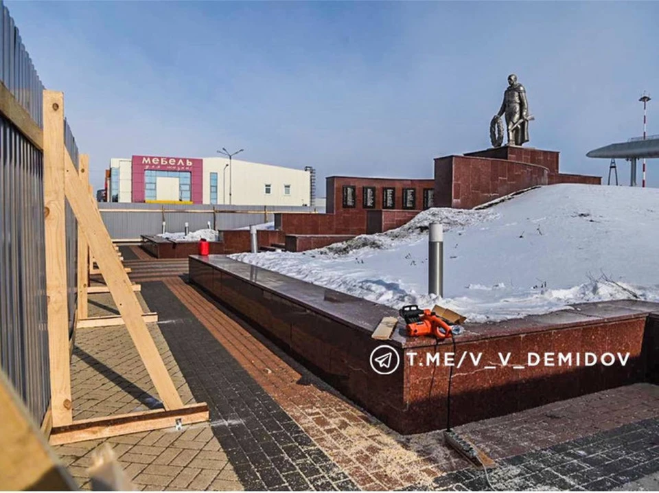 Вечный огонь будет зажжен к 9 мая. Фото администрации города Белгорода