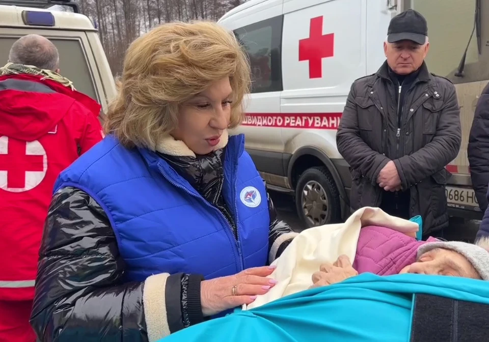 Эвакуированы жители Курской области. Фото: кадр видео телеграм-канал Татьяны Москальковой.
