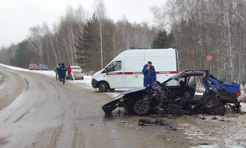 Фото с места смертельного ДТП.