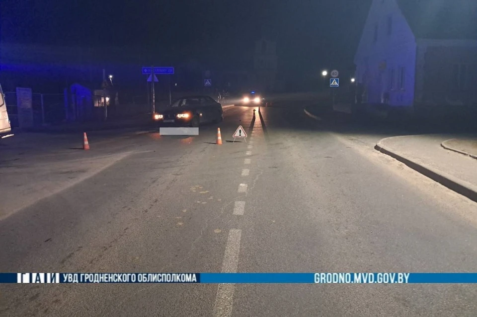 Пешеход погиб под колесами автомобиля под Щучином. Фото: УГАИ УВД Гродненского облисполкома.
