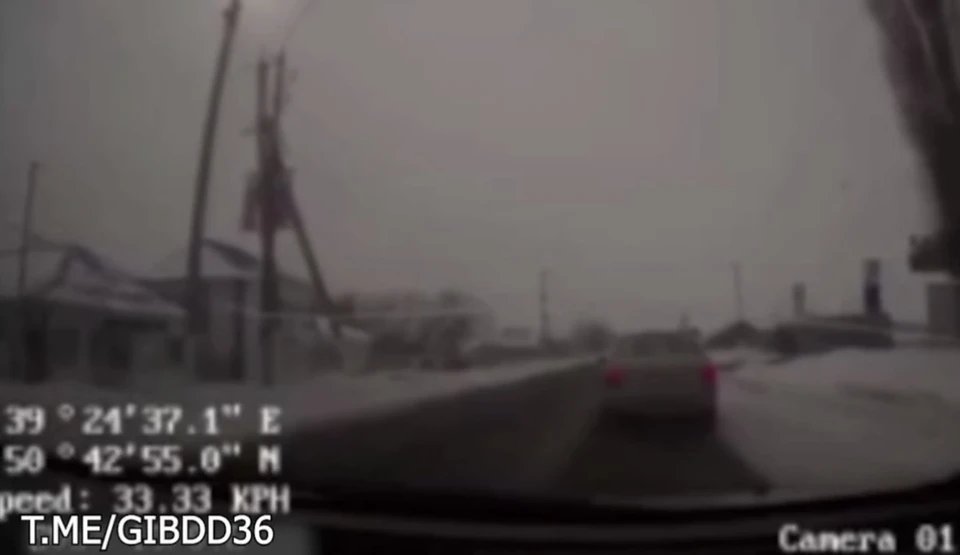 скриншот с видео ГАИ Воронежской области