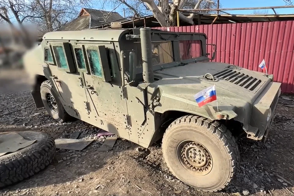 Трофейный бронеавтомобиль ВСУ Humvee