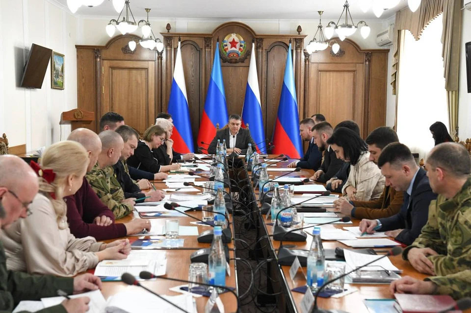 Состоялось заседание организационного комитета по подготовке к празднованию 80-летия Победы в Великой Отечественной войне и Дня Луганской Народной Республики. ФОТО: ТГ-канал Леонида Пасечника
