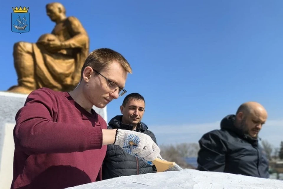 В Алешкинском округе Херсонской области привели в порядок мемориал павшим воинам. ФОТО: администрация Алешкинского округа