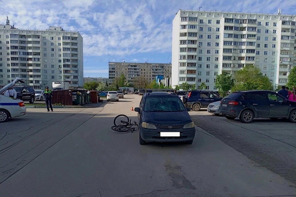 В Новосибирске водитель «Тойоты» сбил девочку на велосипеде. Фото: Госавтоинспекция по Новосибирской области