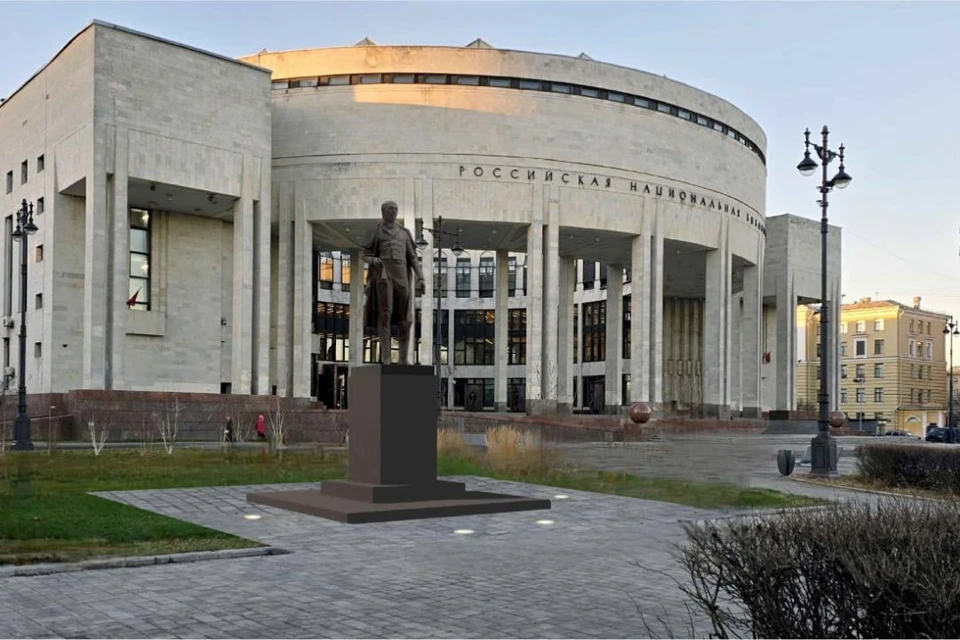 Для постамента выбран балтийский гранит.