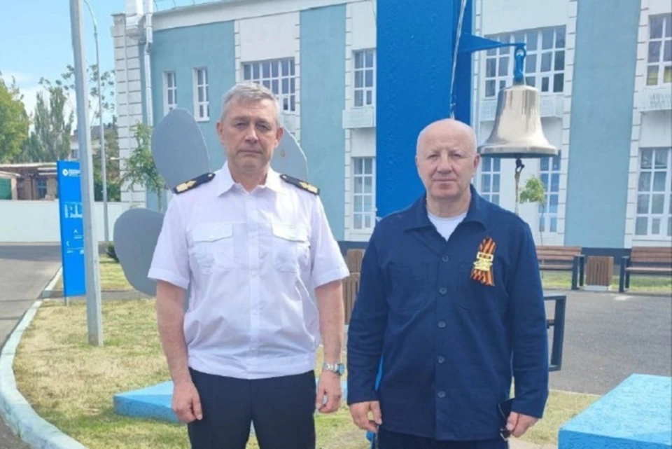 Встреча прошла на территории Азовского морского института. Фото: ТГ/Моргун