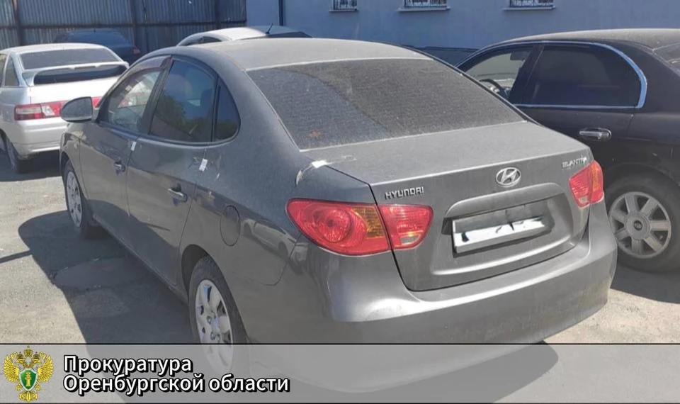 Автомобиль нарушителя Hyundai Elantra поместили на спецстоянку. Фото: прокуратура Оренбургской области
