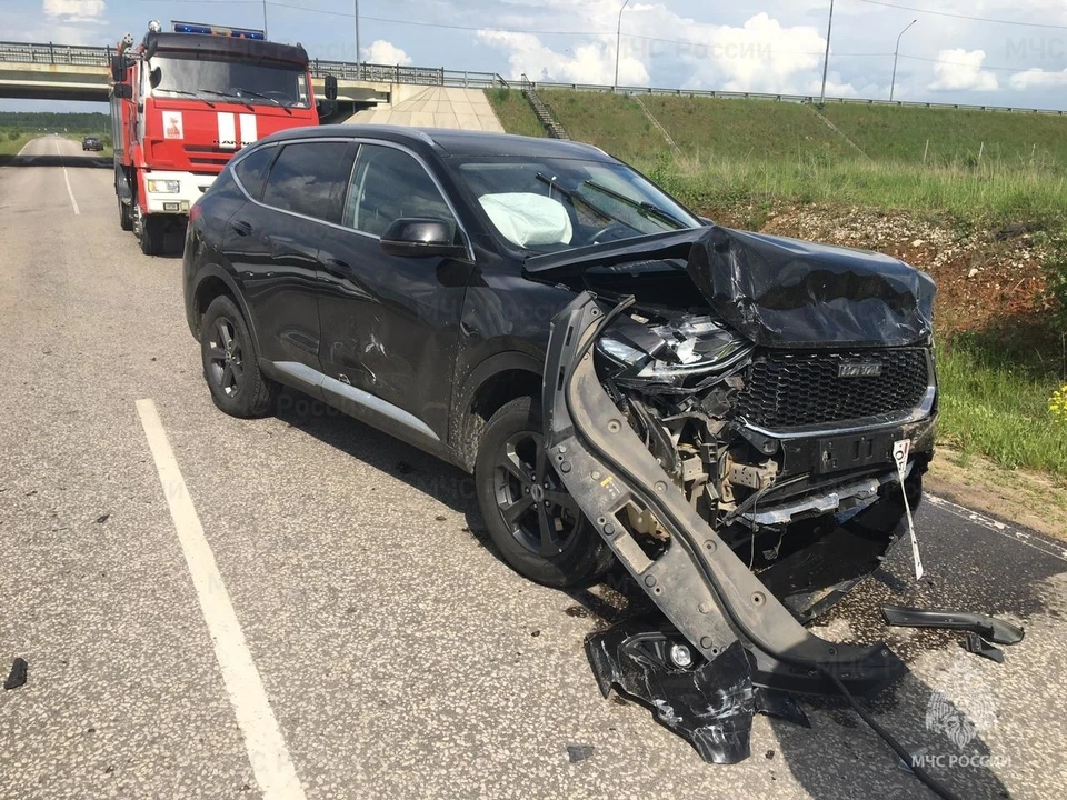 Авария с участием двух иномарок произошла на подъезде к Калуге