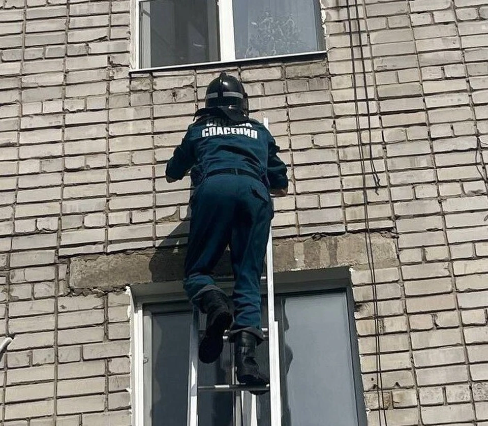 В День защиты детей ульяновские спасатели помогли запертому дома малышу. ФОТО: тг-канал Управления гражданской защиты Ульяновска