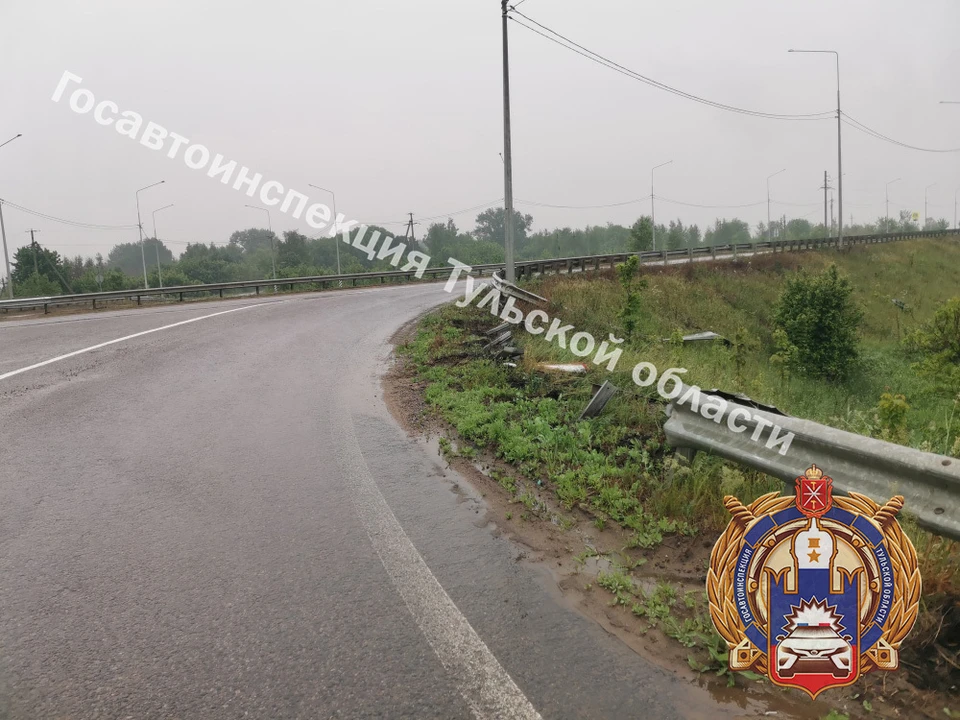 Автоледи не вписалась в поворот под Новомосковском Тульской области